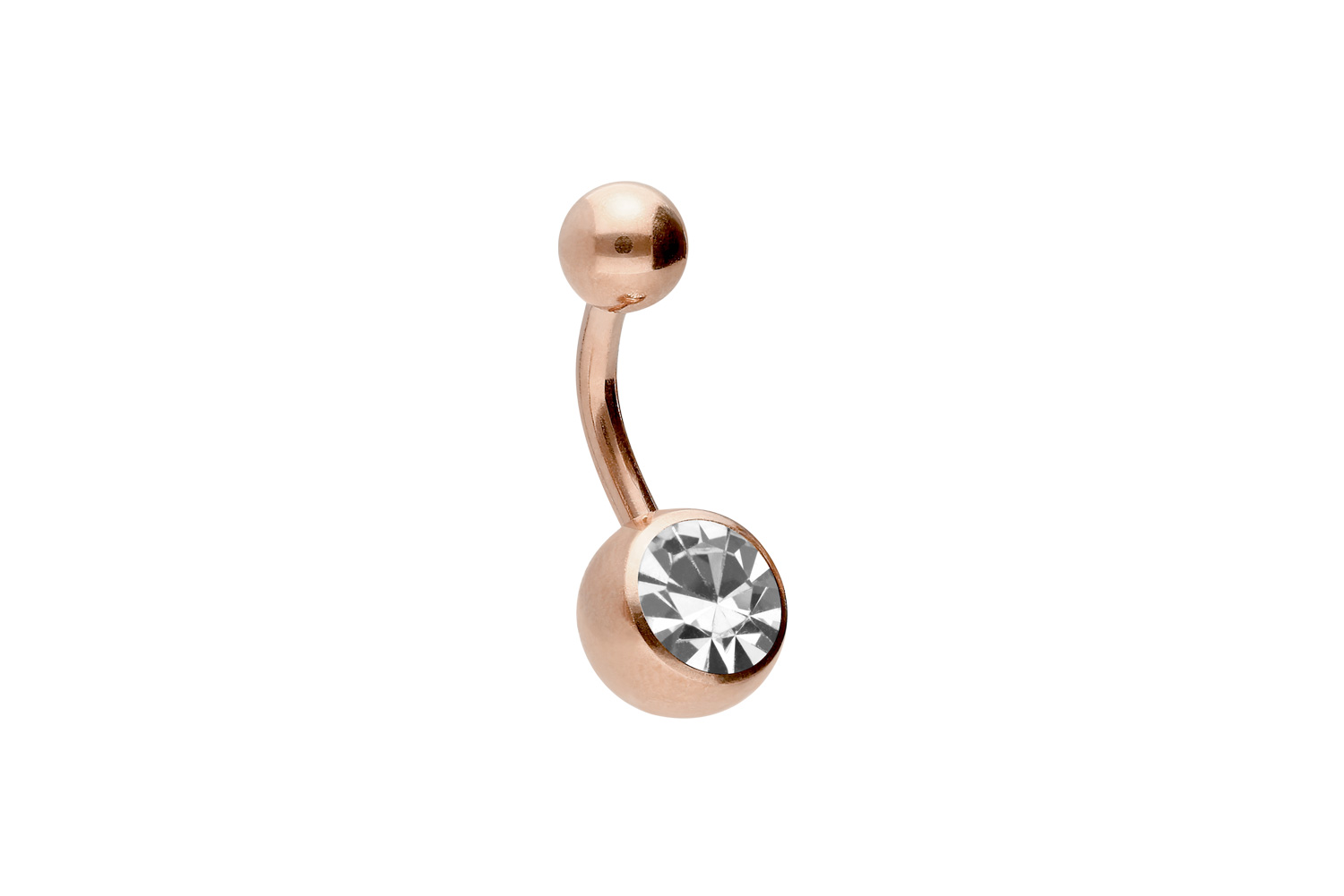 Chirurgenstahl Bananabell Piercing KRISTALL